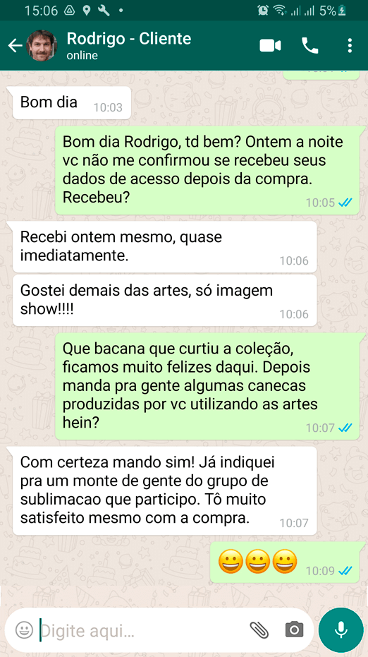 Depoimento no Zap